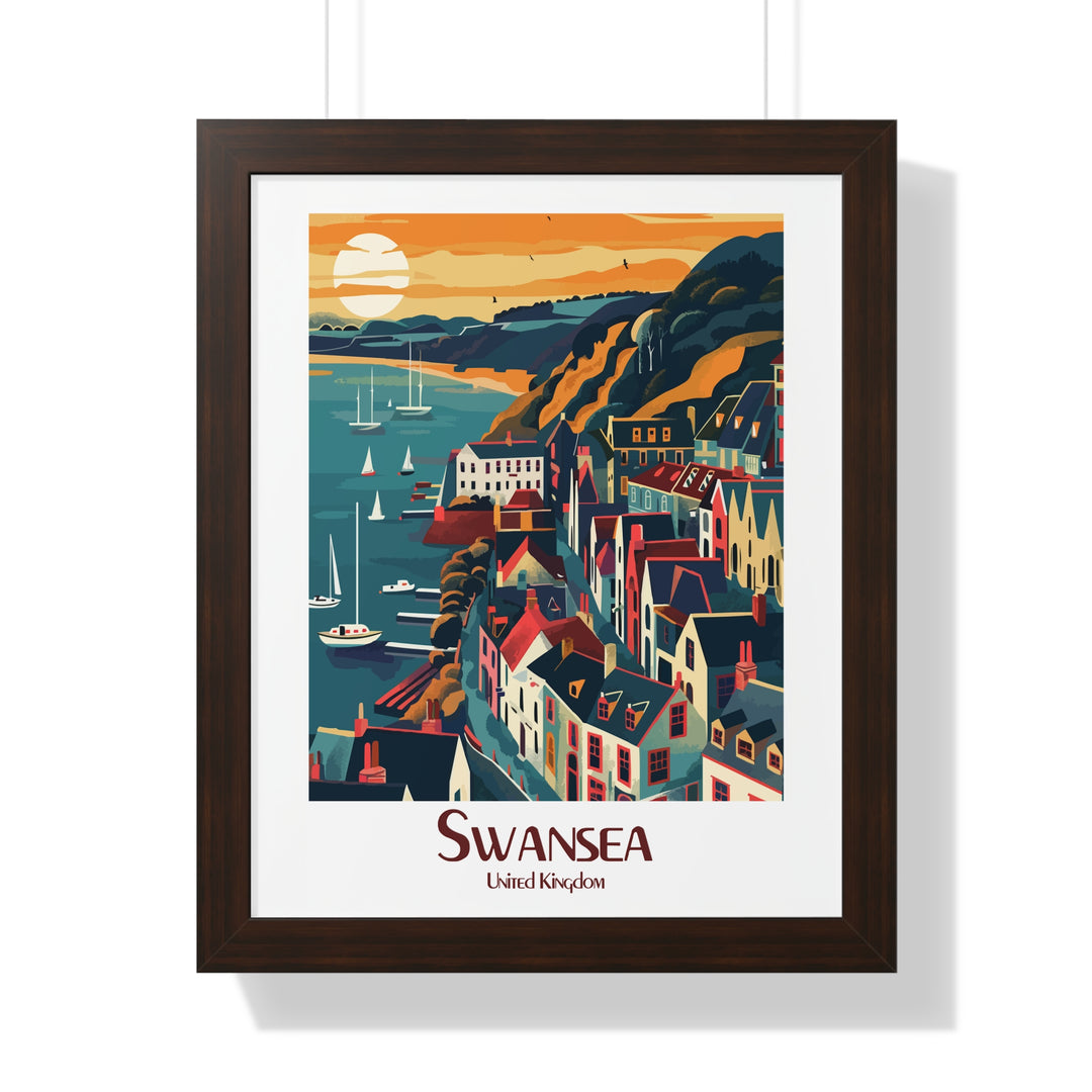 Swansea Bay Houses Poster