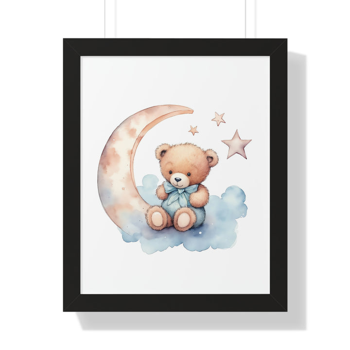 Teddy Bear and The Moon Poster