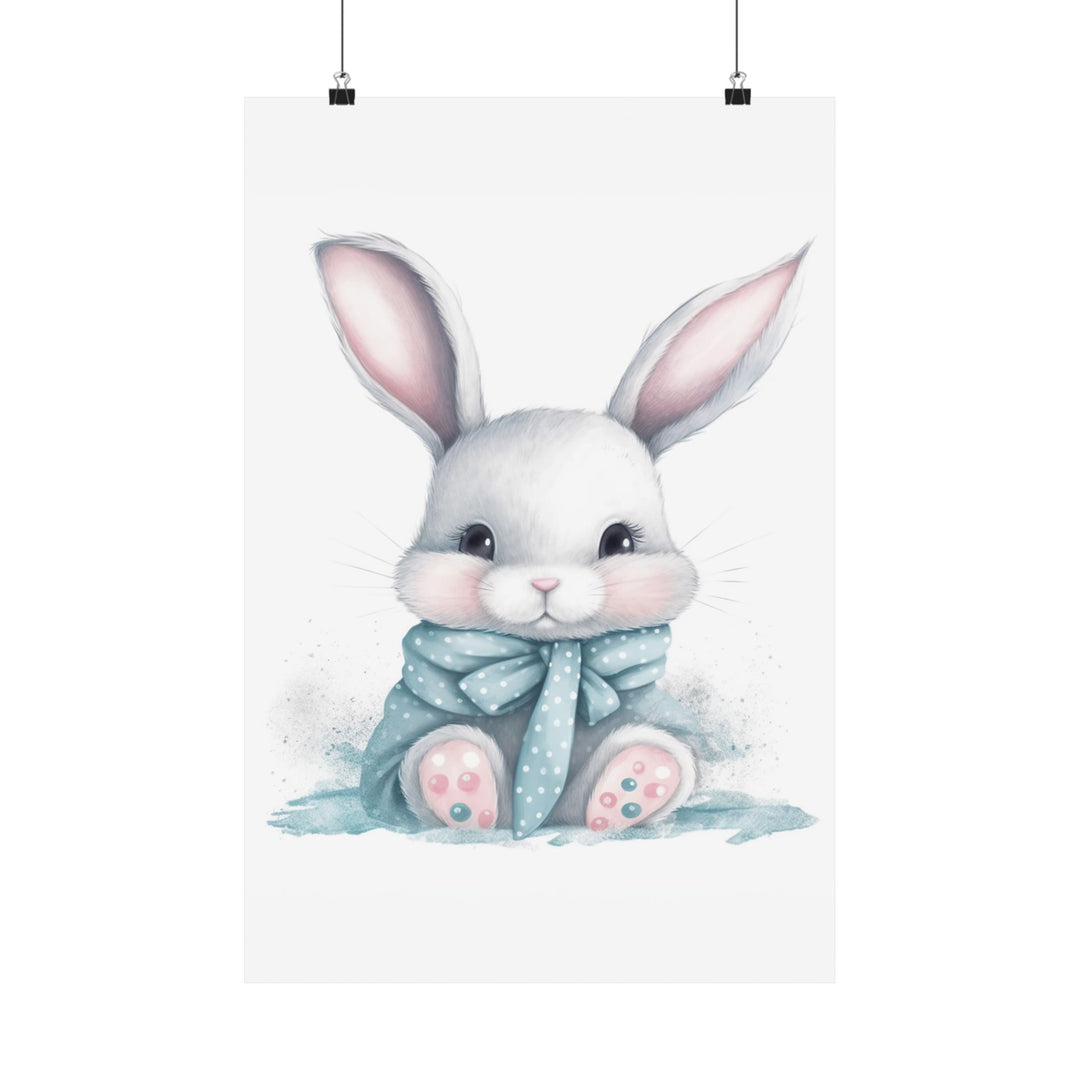 Adorable Gray Bunny Poster