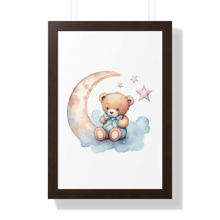 Teddy Bear and The Moon Poster