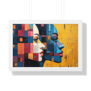Squared Faces Poster