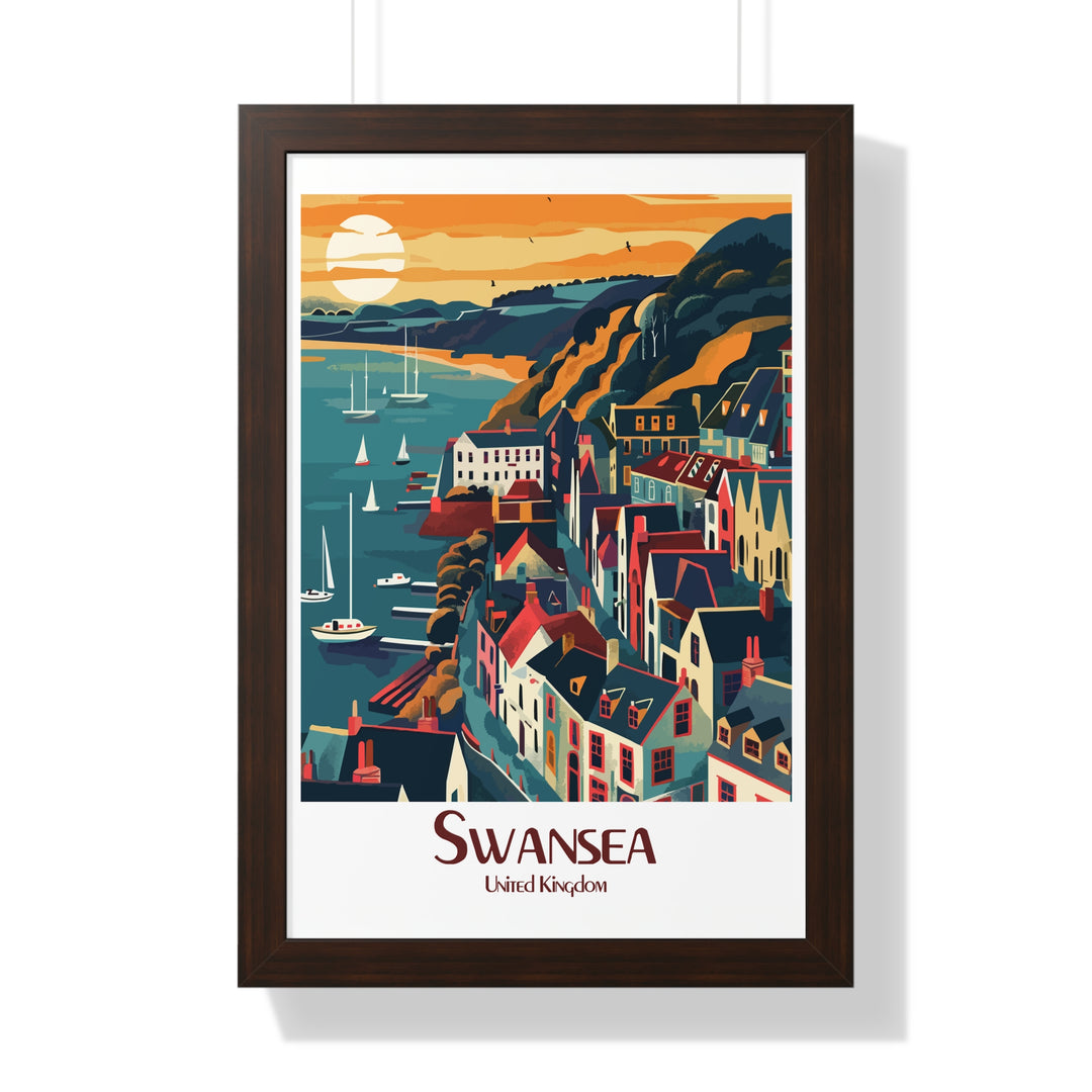Swansea Bay Houses Poster
