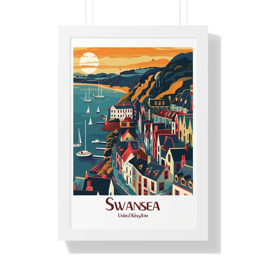 Swansea Bay Houses Poster