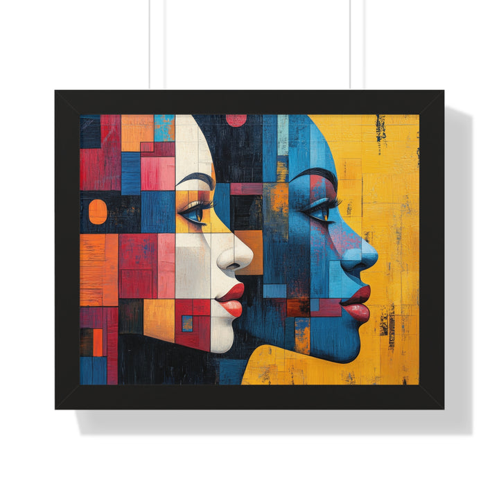 Squared Faces Poster