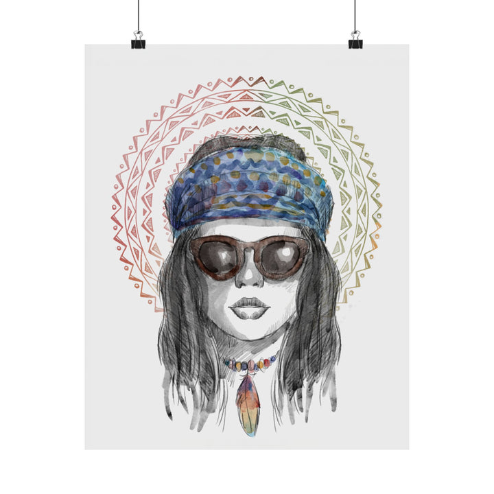 Hippie Lady Poster