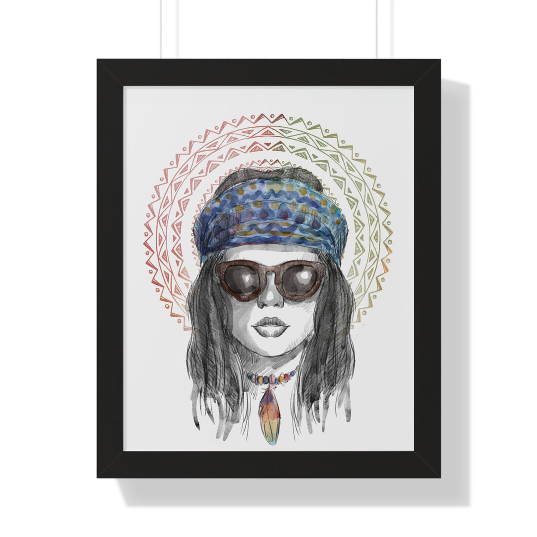 Hippie Lady Poster