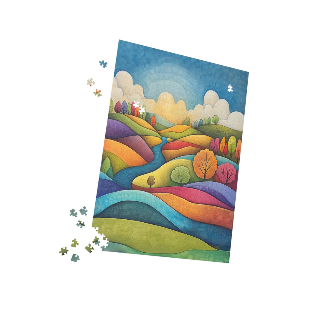 Colorful Hillside Puzzle