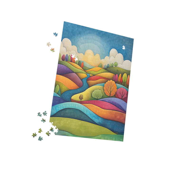 Colorful Hillside Puzzle