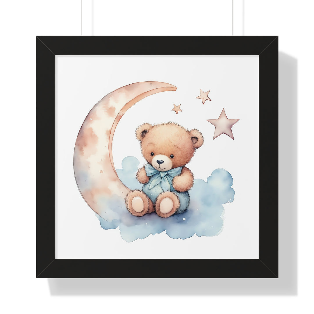 Teddy Bear and The Moon Poster