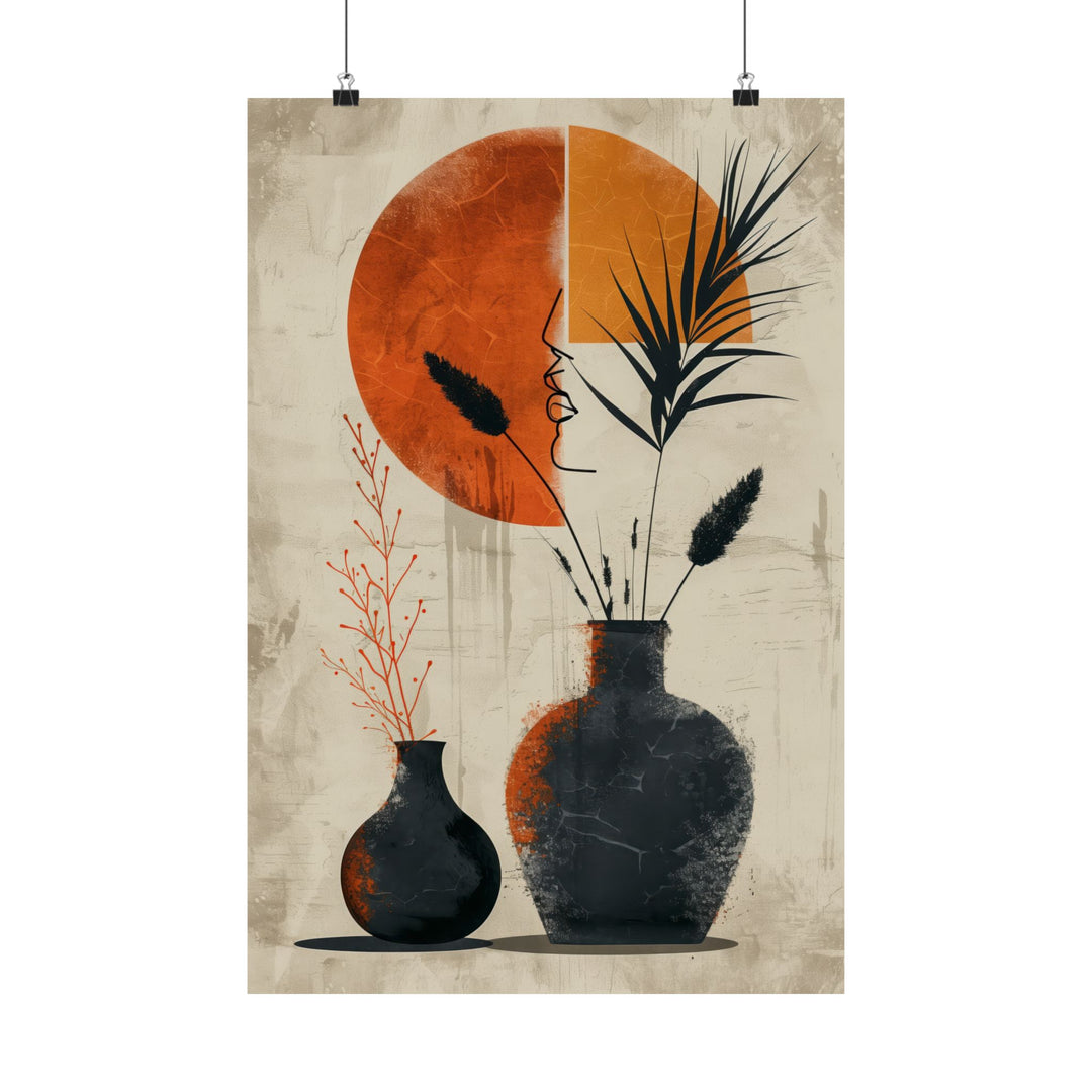 Silhouette and Ceramics Poster