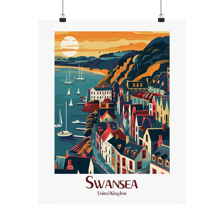 Swansea Bay Houses Poster