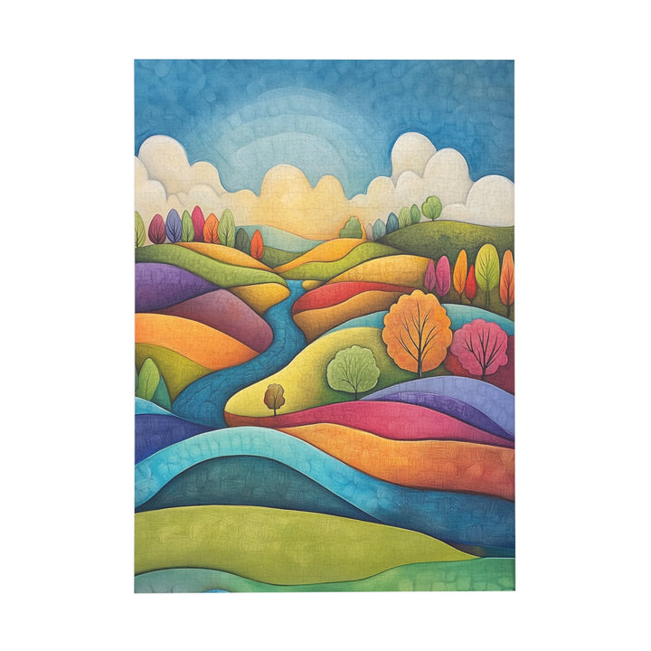 Colorful Hillside Puzzle
