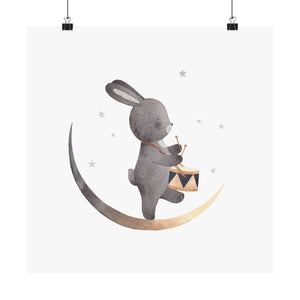 Drummer Bunny Poster