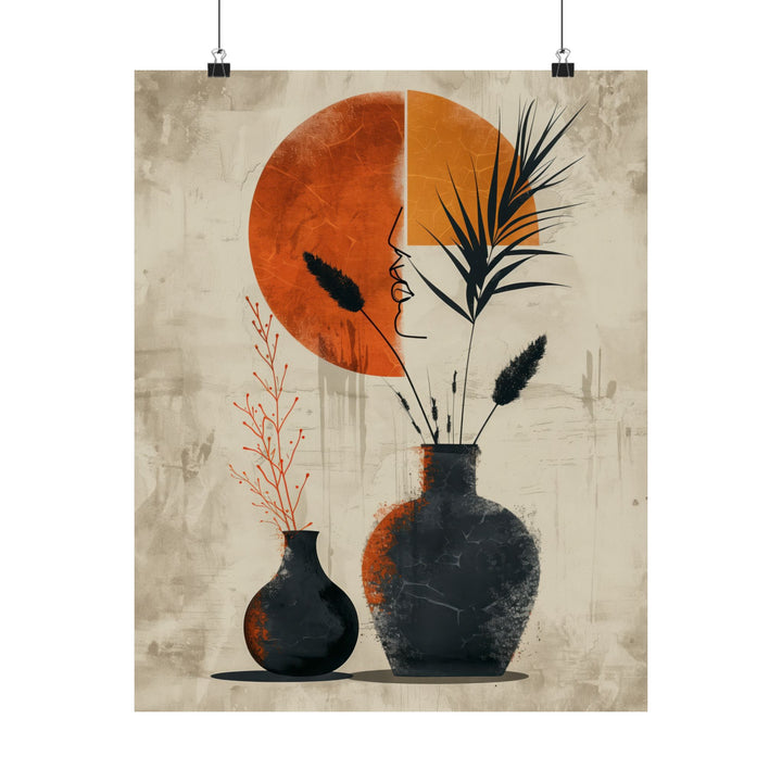 Silhouette and Ceramics Poster