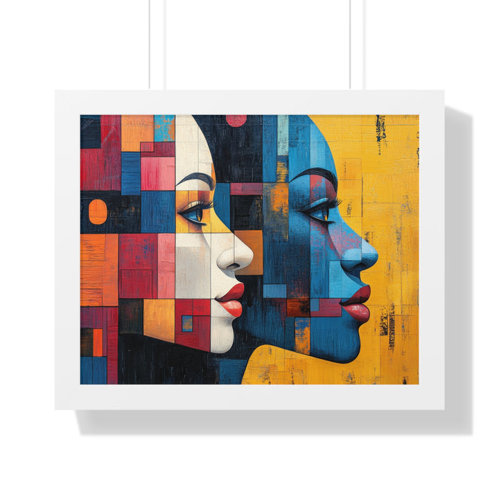 Squared Faces Poster