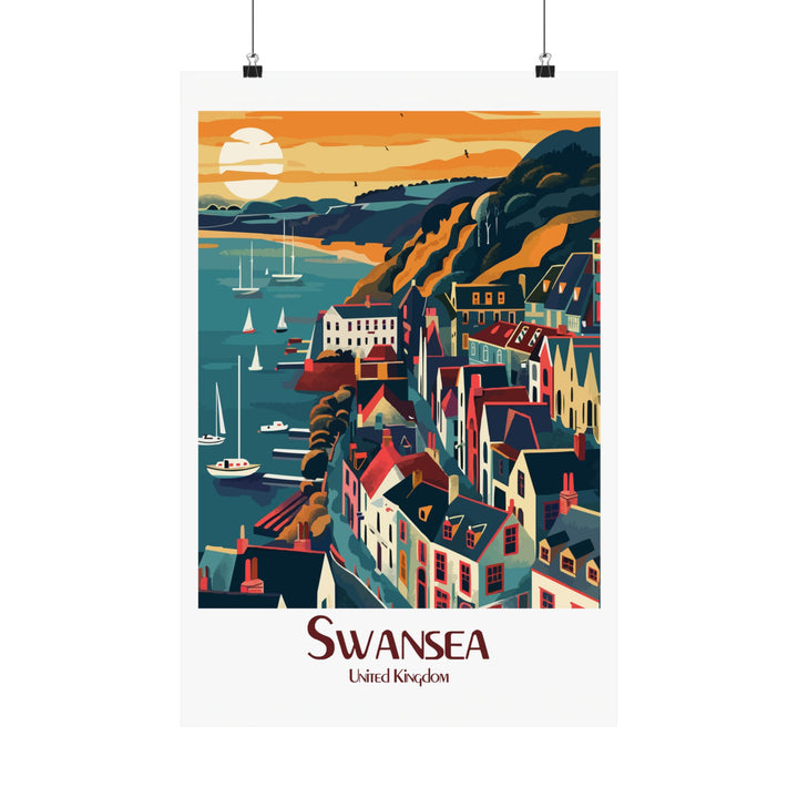 Swansea Bay Houses Poster