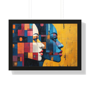 Squared Faces Poster