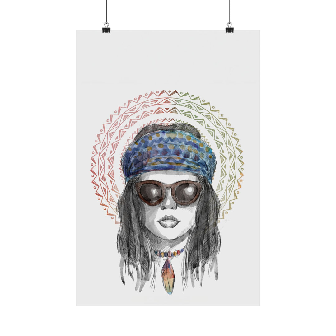 Hippie Lady Poster