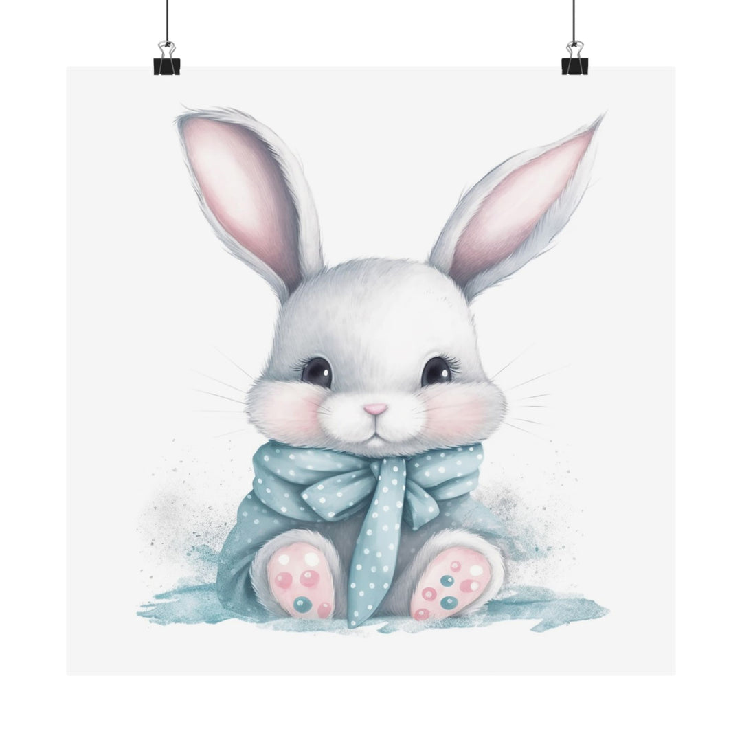 Adorable Gray Bunny Poster