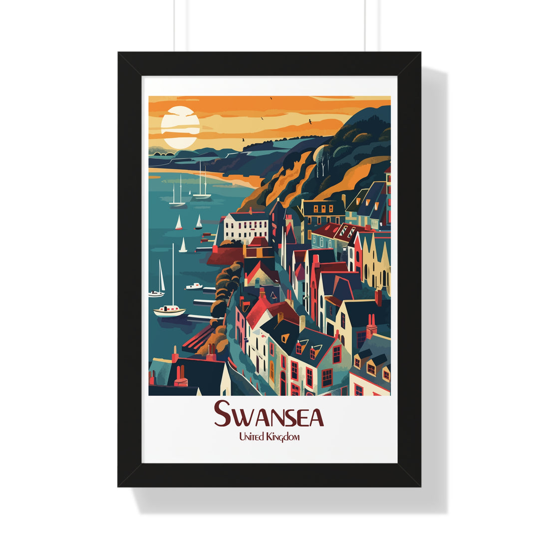 Swansea Bay Houses Poster