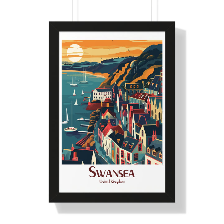 Swansea Bay Houses Poster