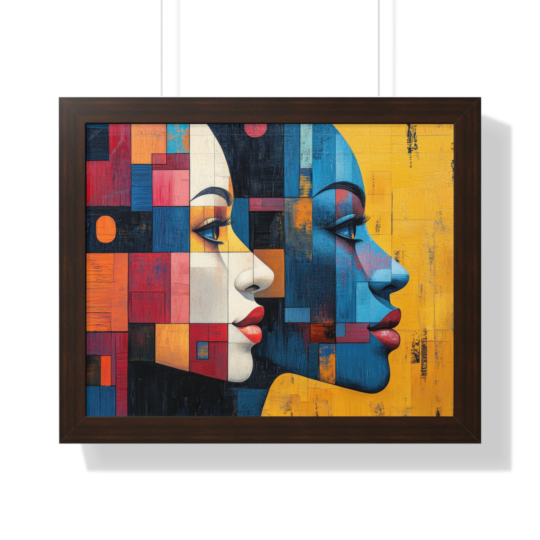 Squared Faces Poster