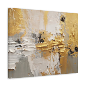 Gold And White Textured Splashes