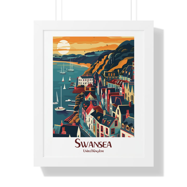 Swansea Bay Houses Poster