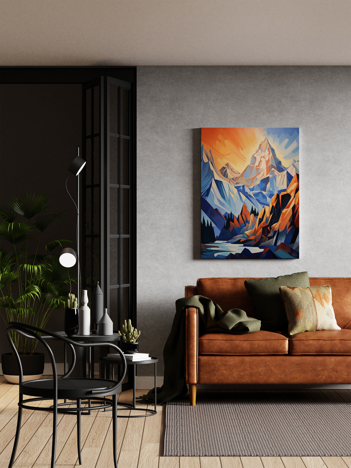 Cubism's Mountain Majesty
