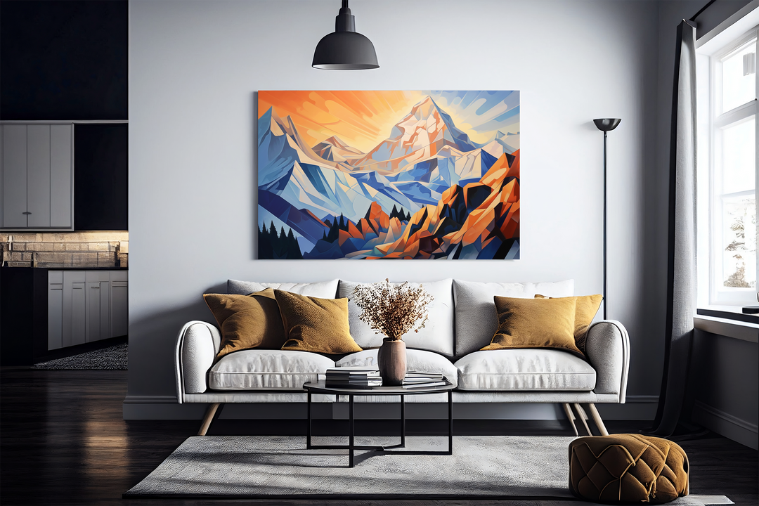 Cubism's Mountain Majesty