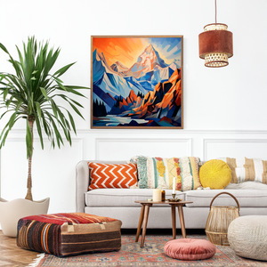 Cubism's Mountain Majesty