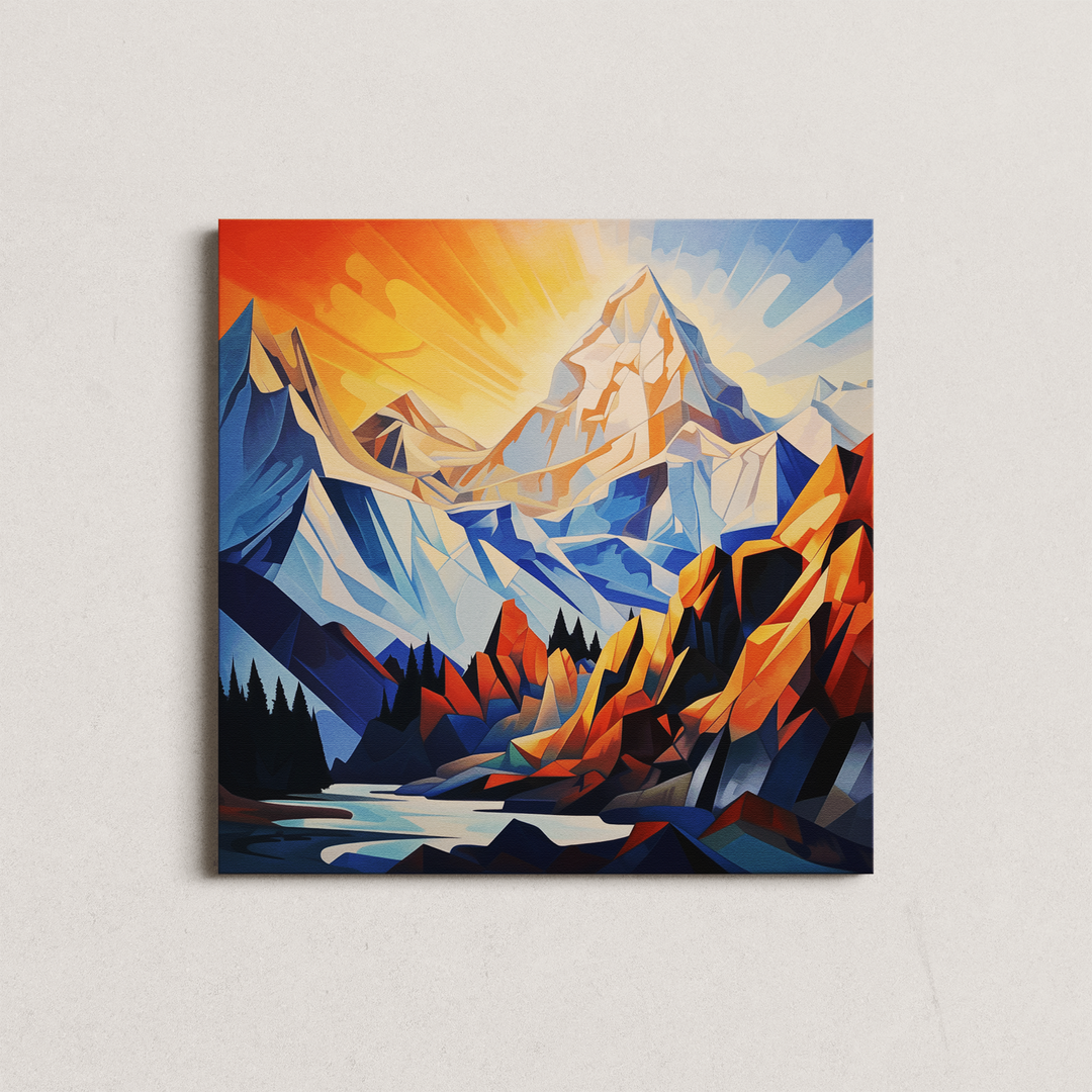Cubism's Mountain Majesty