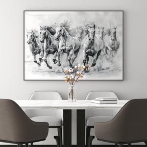 Black and White Horses