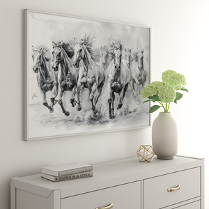 Black and White Horses