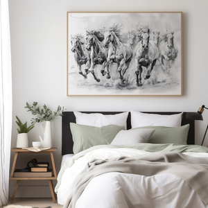 Black and White Horses