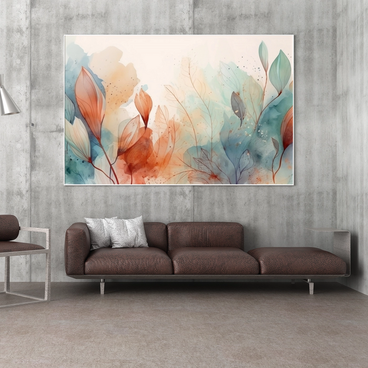 Copper and Blue Blooms