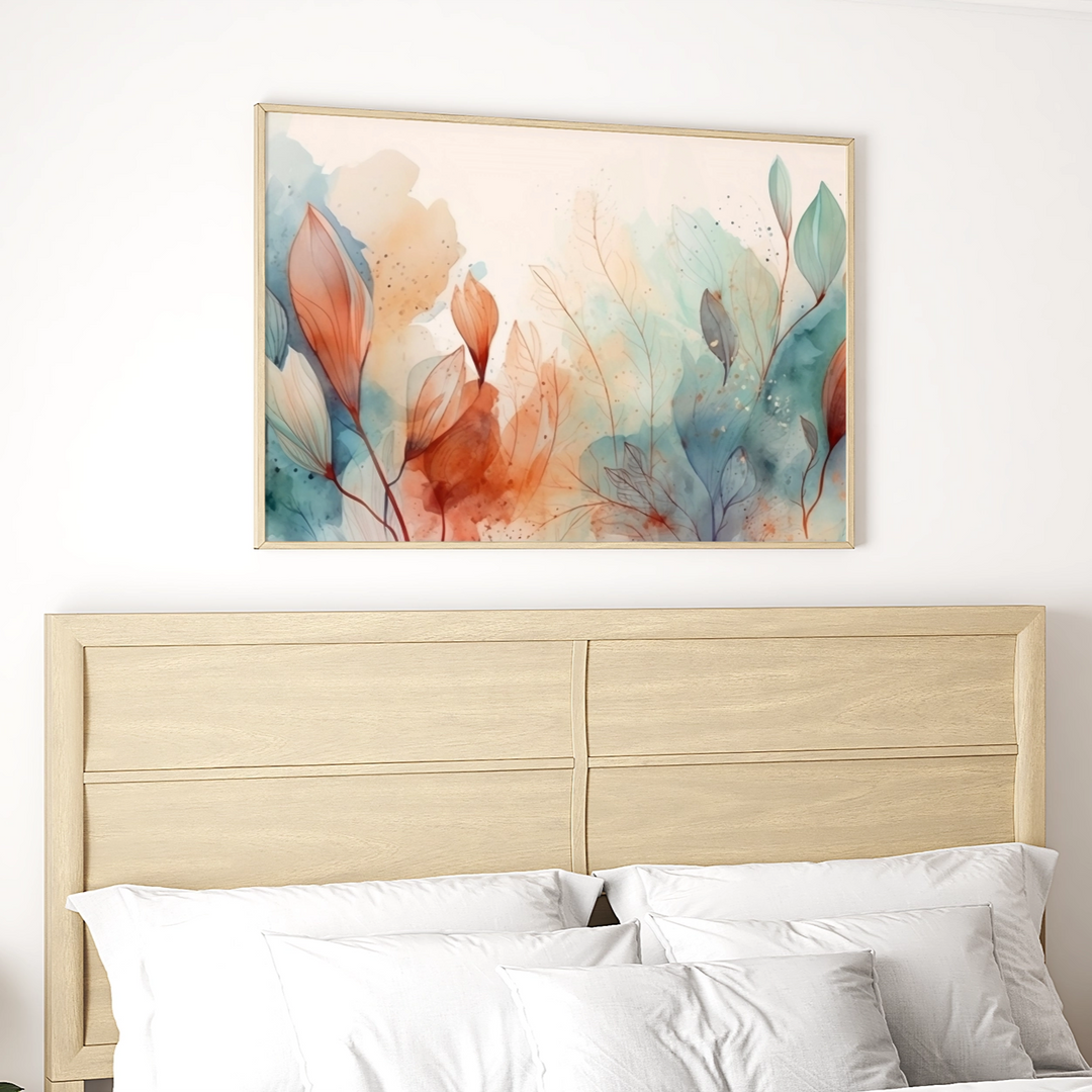 Copper and Blue Blooms