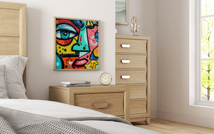 Deconstructed Pop Art Face