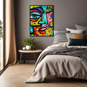 Deconstructed Pop Art Face