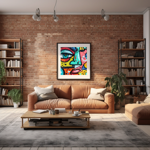 Deconstructed Pop Art Face