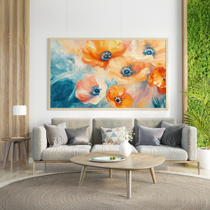 Fluid Orange Flowers