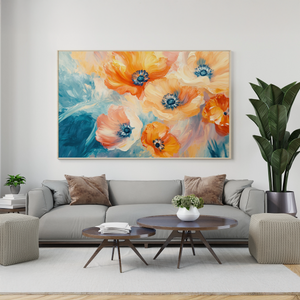 Fluid Orange Flowers