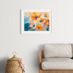 Fluid Orange Flowers