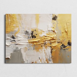 Gold And White Textured Splashes