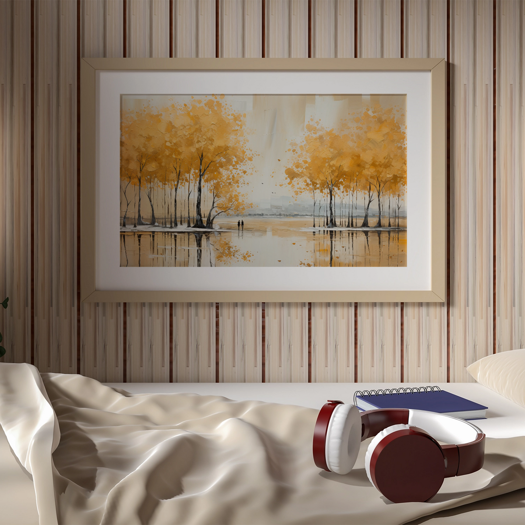 Golden Trees and Reflective Stroll