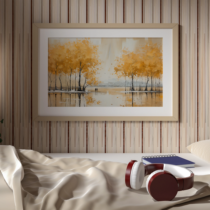 Golden Trees and Reflective Stroll