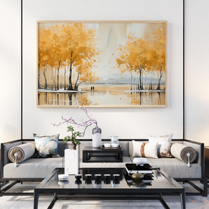 Golden Trees and Reflective Stroll