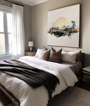 Luminous Moon Over Dark Woods