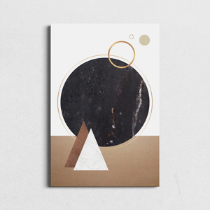 Marbled Circle with Geometric Touches